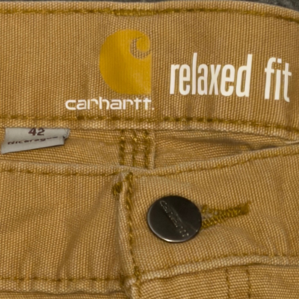 Carhartt Mens Relaxed Fit Canvas Cargo Shorts Tan Brown Size 42 102514-918 - Picture 4 of 9